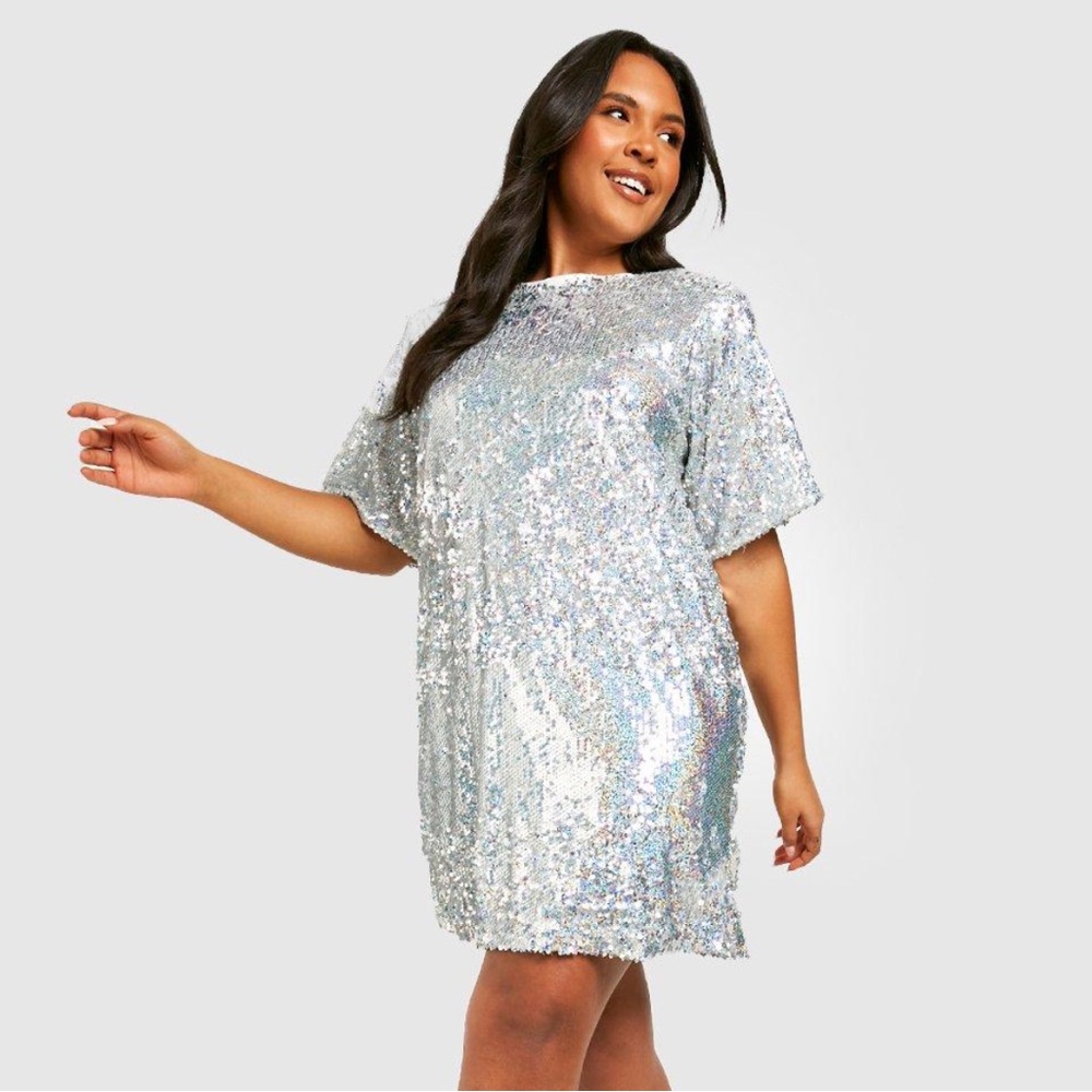 Silver Sequin Dress